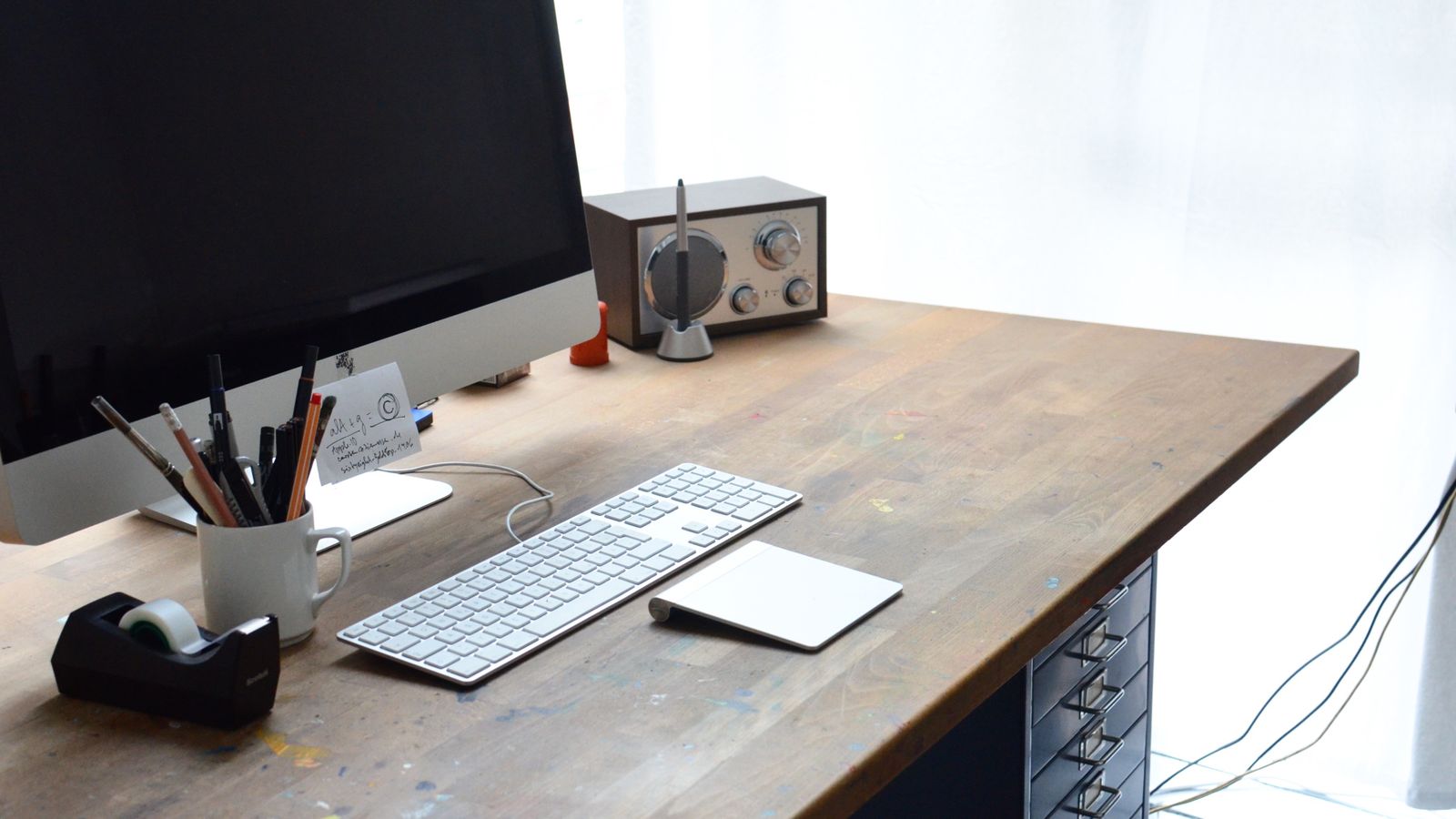 Desk hutch with open shelves for home office vertical storage