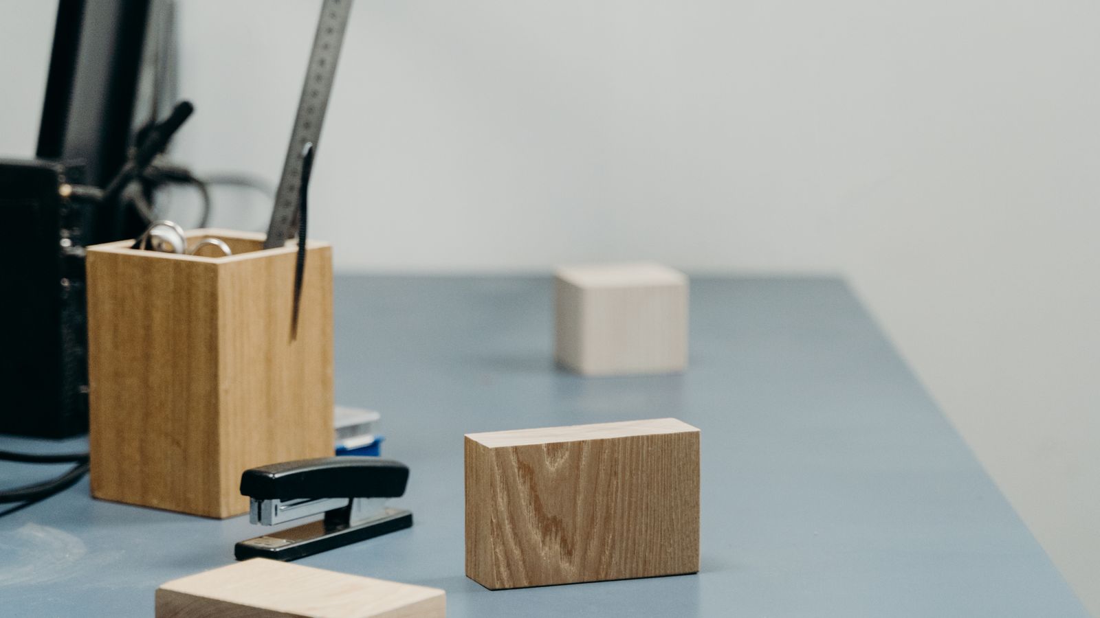 Finished wooden desk top with visible grain ready for a desk build kit